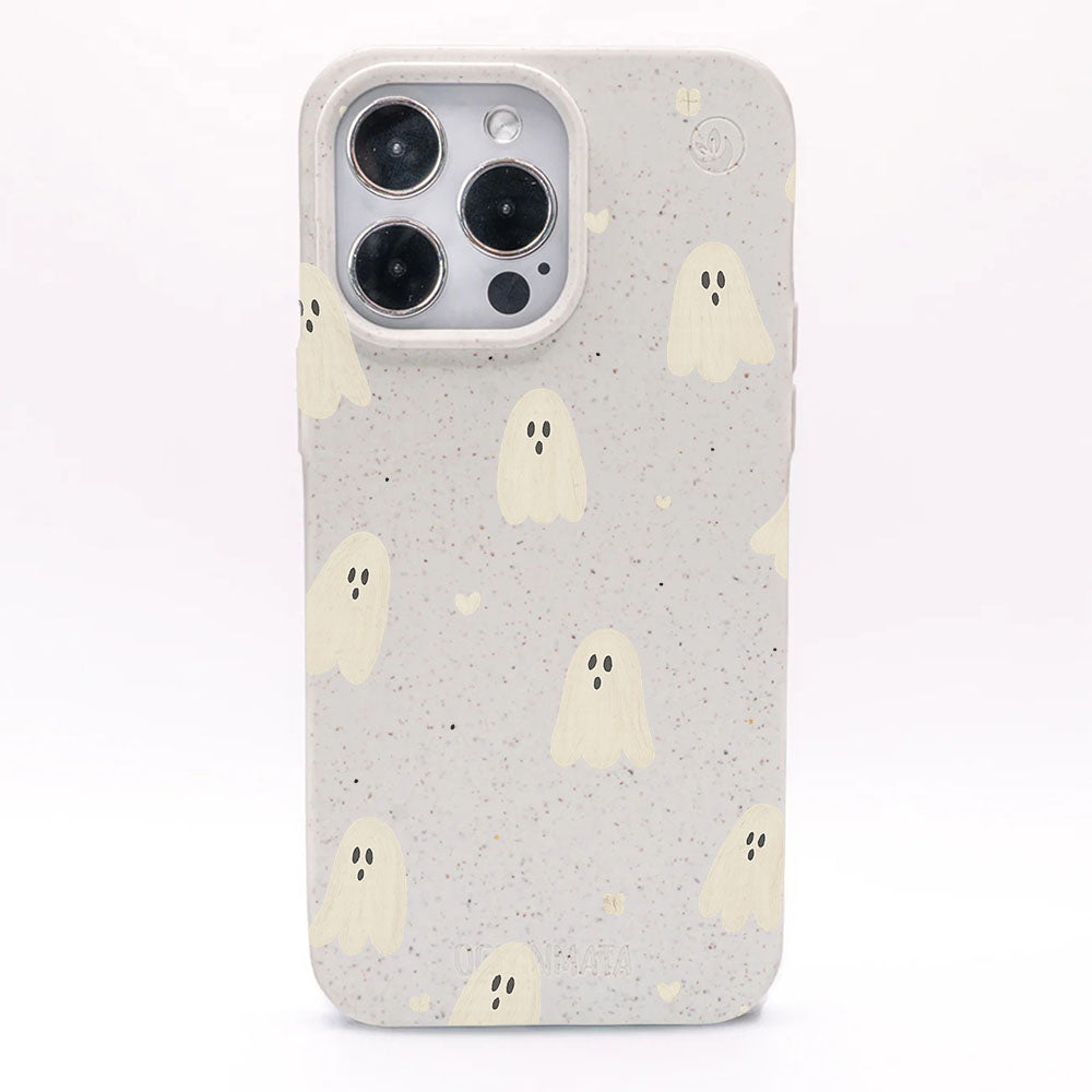 iPhone 13 pro Hülle - Geist weiß - "LittleGhost" - nachhaltig