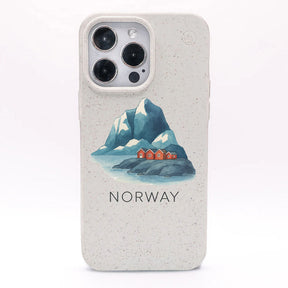 iPhone 15 pro Hülle - Norwegen weiß - "Norway" - nachhaltig