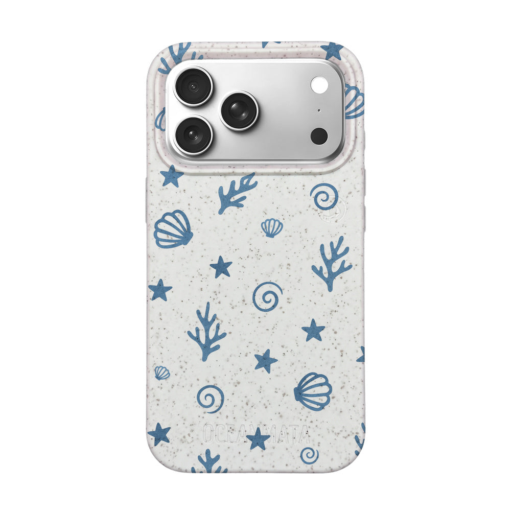 iPhone 17 Pro Case - Coral White - "BlueCoralLife" - Sustainable