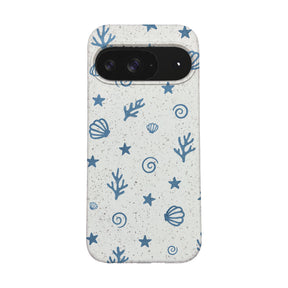 Biologisch abbaubare Handyhülle Google Pixel 9 / 9 Pro Bluecorallife — kompostierbar — Vorderseite
