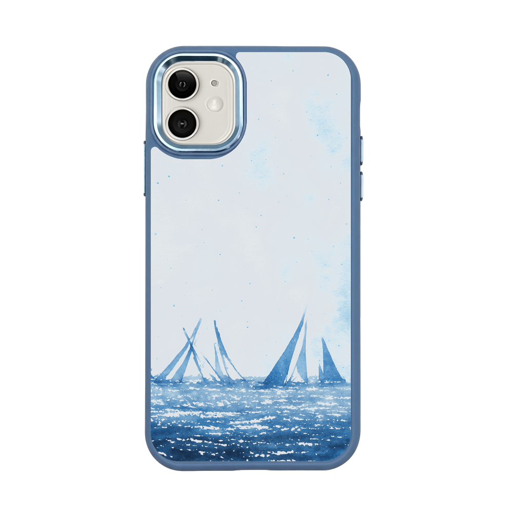 iPhone 11 Hülle - segeln blau - "BlueHorizon" - nachhaltig