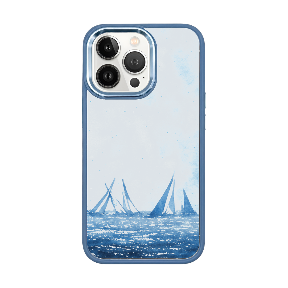 iPhone 13 pro Hülle - segeln blau - "BlueHorizon" - nachhaltig