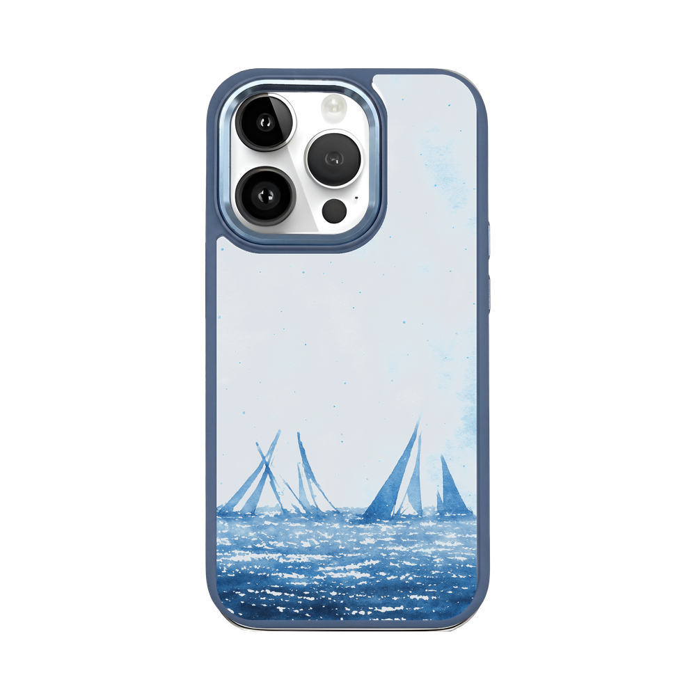 iPhone 14 pro Hülle - segeln blau - "BlueHorizon" - nachhaltig