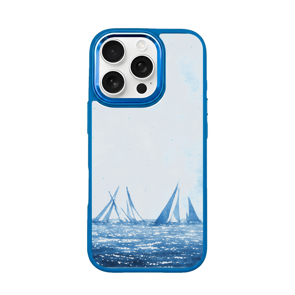 iPhone 16 pro max Hülle - segeln blau - "BlueHorizon" - nachhaltig