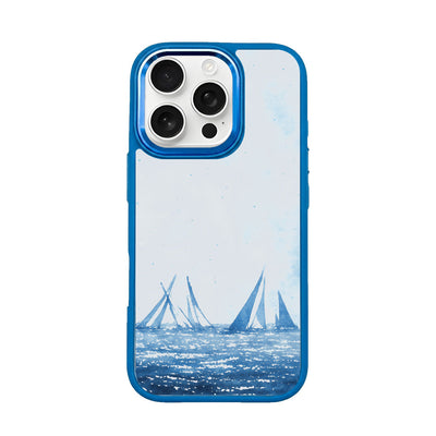 iPhone 16 pro max Hülle - segeln blau - "BlueHorizon" - nachhaltig