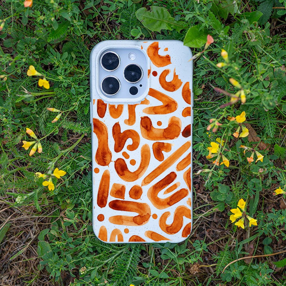 Biologisch abbaubare Handyhülle iPhone 15 pro max Buchstabensuppe — kompostierbar — Bonus