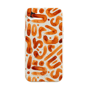 Biologisch abbaubare Handyhülle iPhone 16e Buchstabensuppe — kompostierbar — Vorderseite