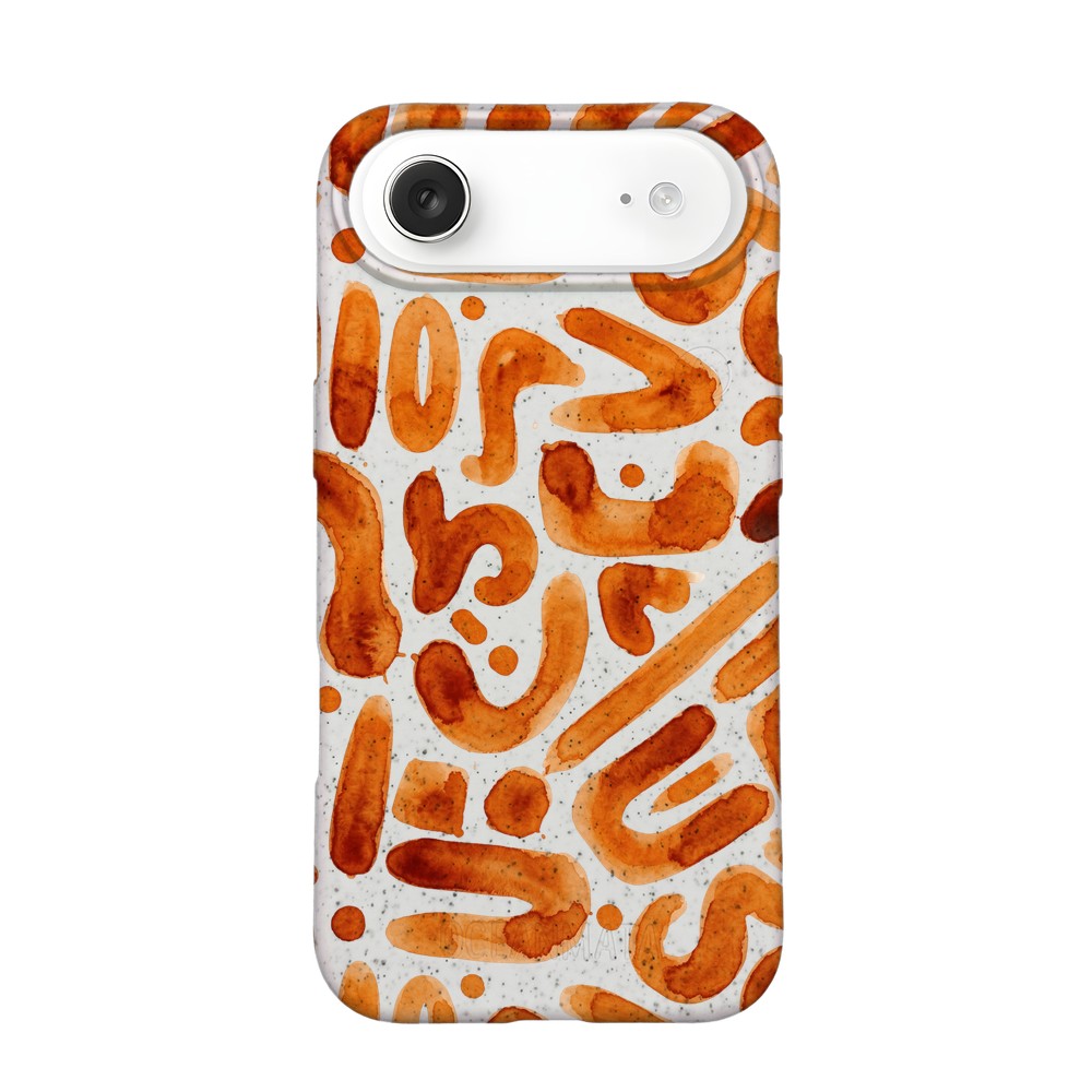 iPhone 17 Air Hülle - orange - "buchstabensuppe" - nachhaltig