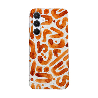 Samsung A55 Hülle - orange - "buchstabensuppe" - nachhaltig