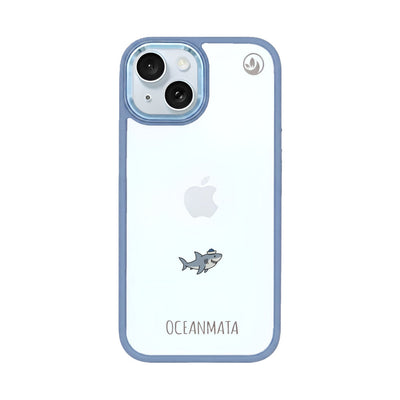 iPhone 15 Hülle - Hai blau - "Captain Shark" - nachhaltig