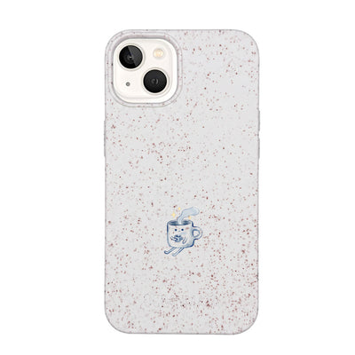iPhone 13 Case - white - "coffeelove" - sustainable