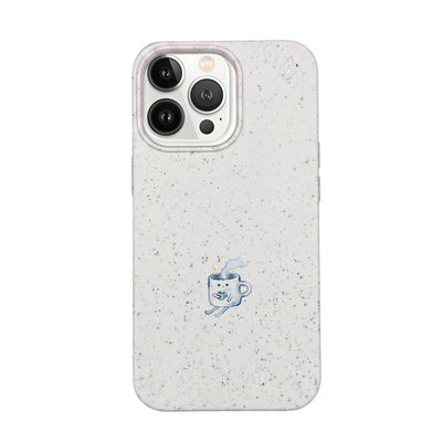 iPhone 13 pro Hülle - weiß - "coffeelove" - nachhaltig