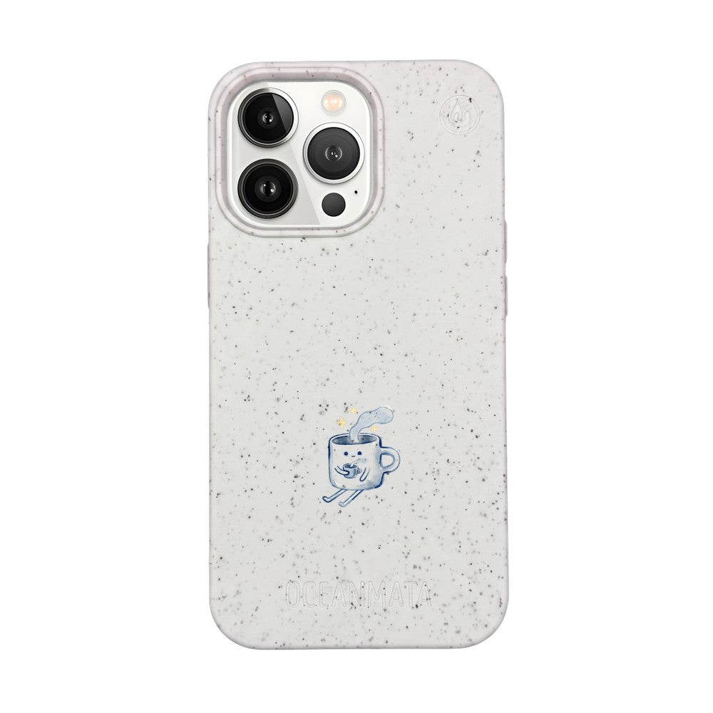 iPhone 13 Pro Max Case - white - "coffeelove" - sustainable