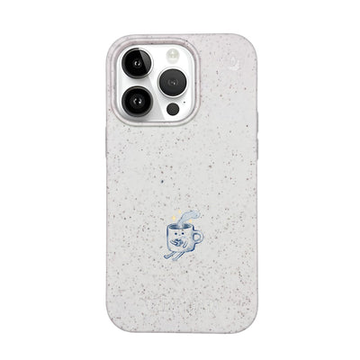 iPhone 14 pro max Hülle - weiß - "coffeelove" - nachhaltig