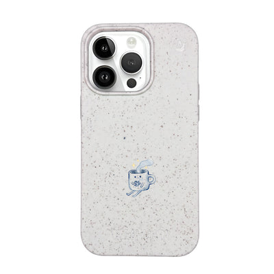 iPhone 14 pro max Hülle - weiß - "coffeelove" - nachhaltig