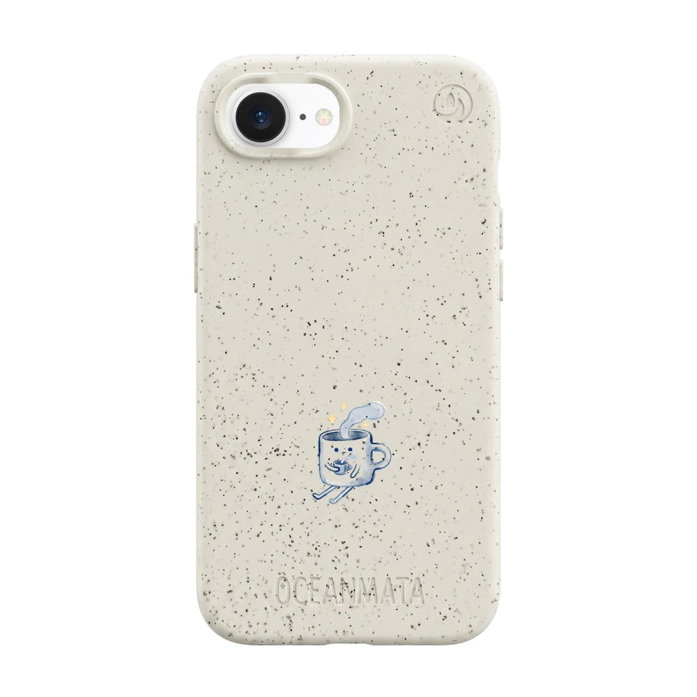 iPhone 16e Case - white - "coffeelove" - sustainable