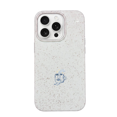 iPhone 16 pro max Hülle - weiß - "coffeelove" - nachhaltig