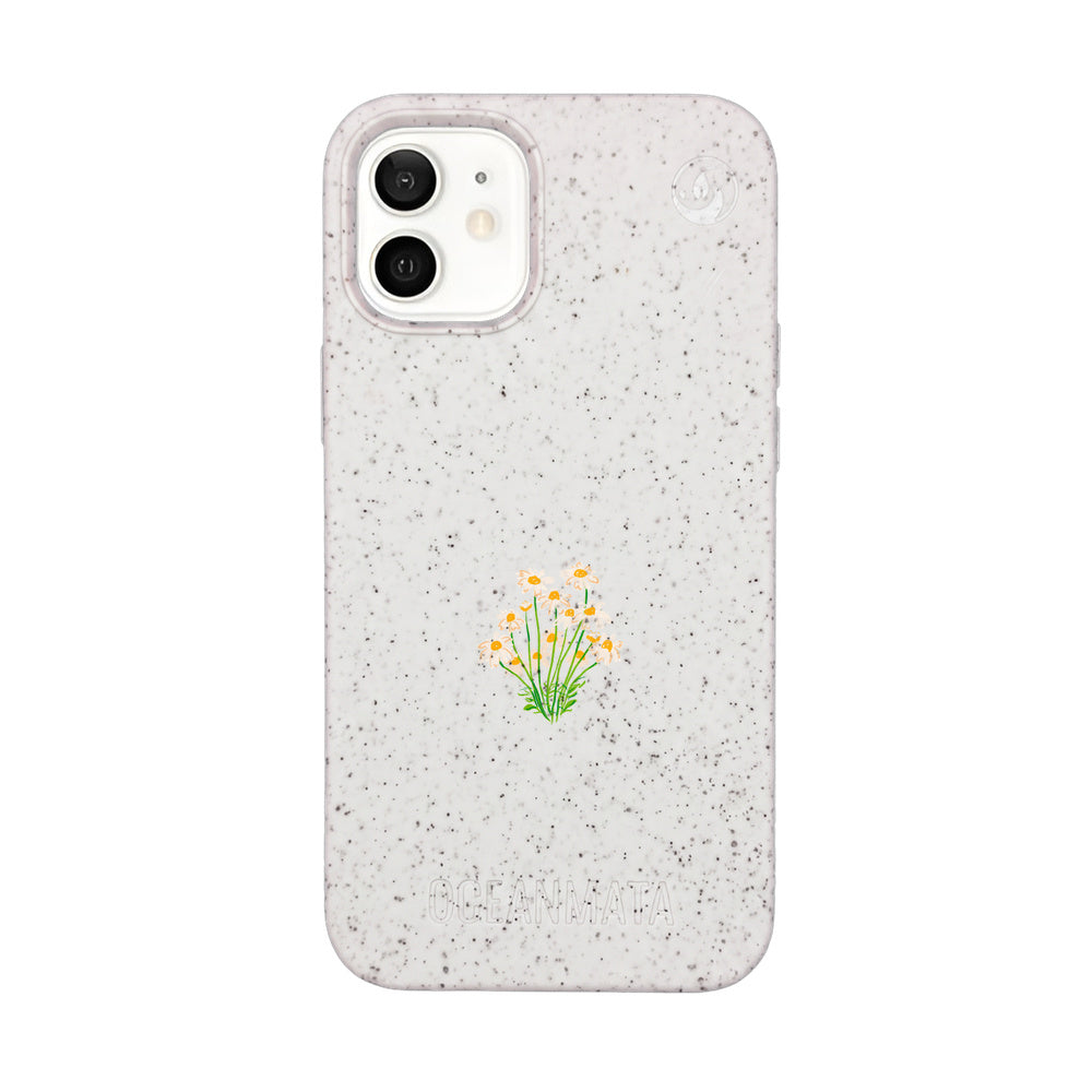 iPhone 12 mini Case - Flowers White - "Daisy" - sustainable