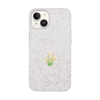 iPhone 14 Hülle - Blumen weiß - "Daisy" - nachhaltig