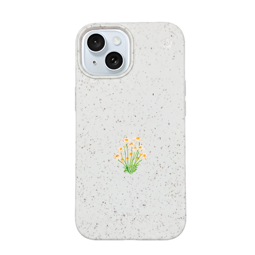 iPhone 15 Case - Flowers white - "Daisy" - sustainable