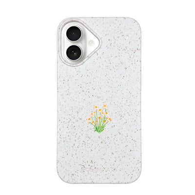 iPhone 16 Hülle - Blumen weiß - "Daisy" - nachhaltig