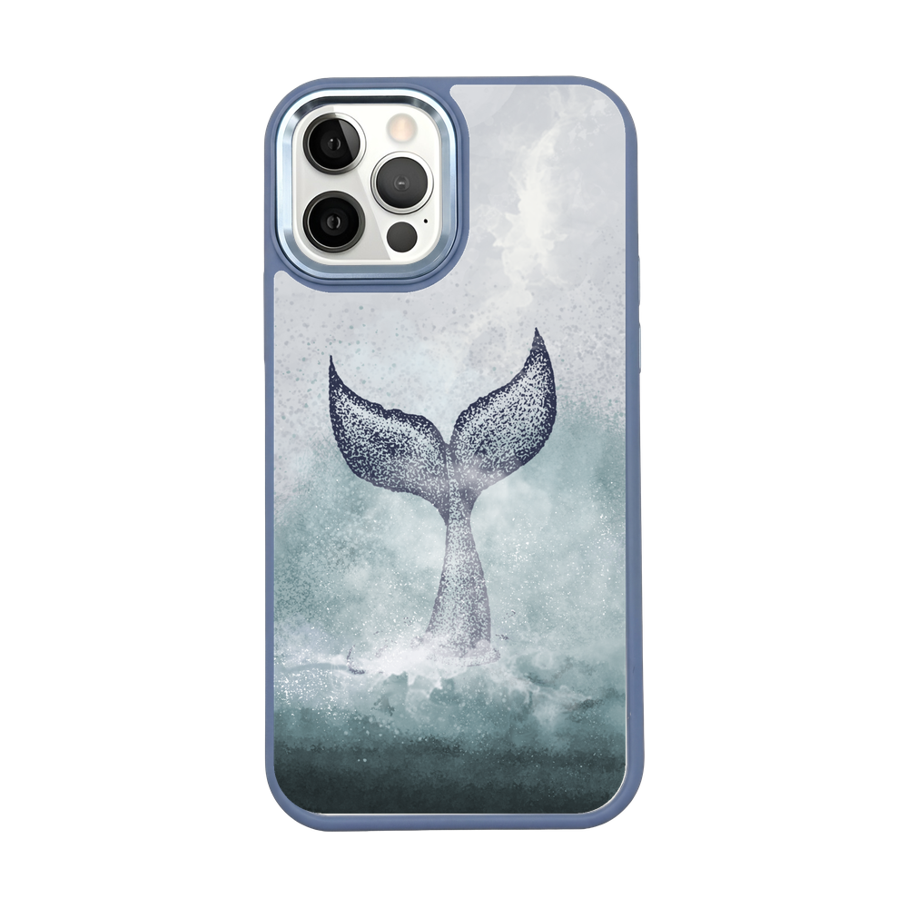 iPhone 12 pro / iPhone 12 Hülle - Delfin blau - "Dolphin" - nachhaltig