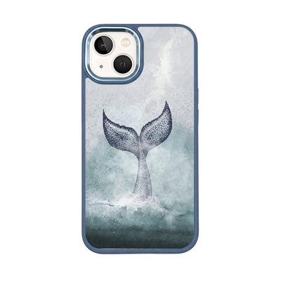 iPhone 13 Hülle - Delfin blau - "Dolphin" - nachhaltig