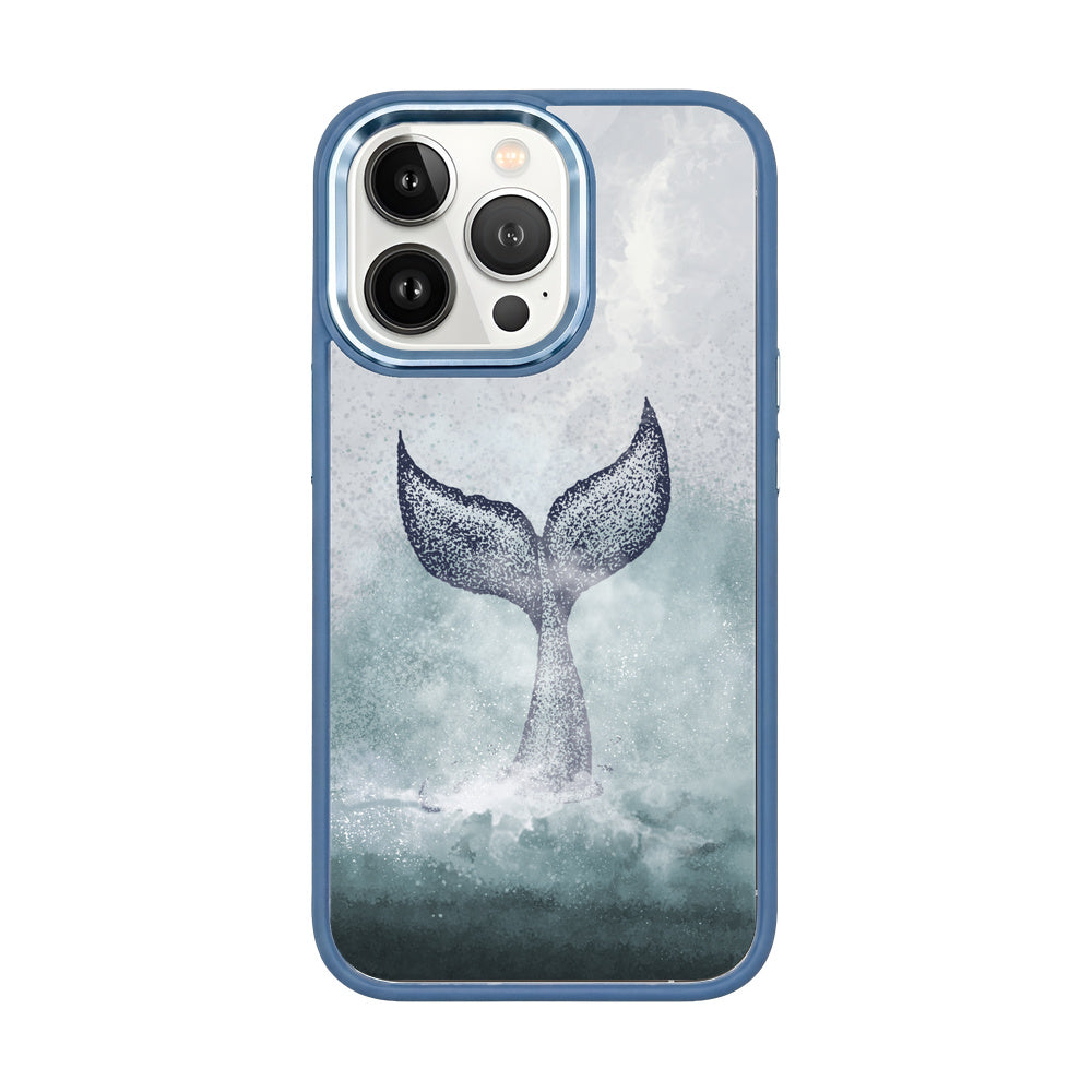 iPhone 13 pro Hülle - Delfin blau - "Dolphin" - nachhaltig