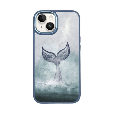 iPhone 14 Hülle - Delfin blau - "Dolphin" - nachhaltig