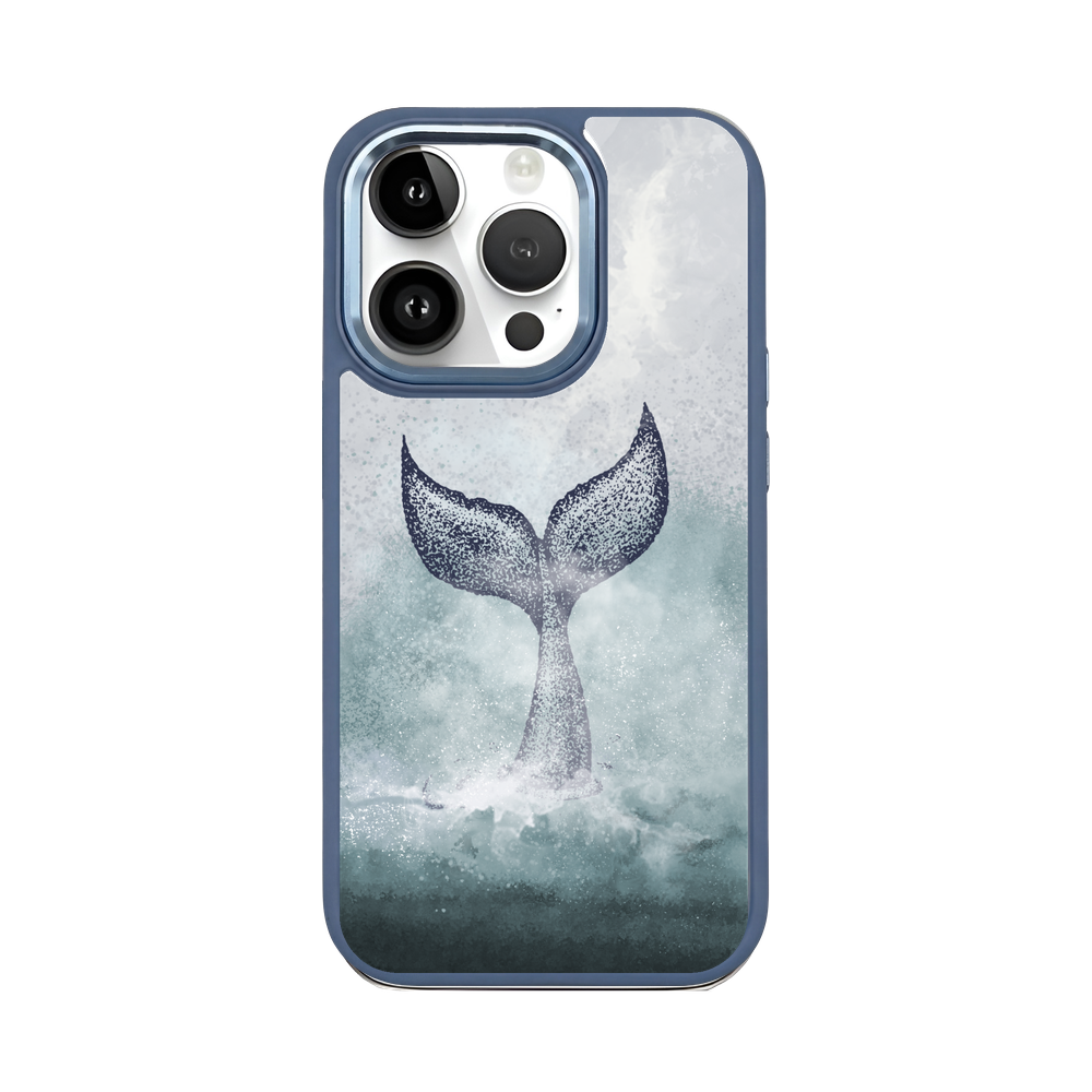 iPhone 14 pro max Hülle - Delfin blau - "Dolphin" - nachhaltig