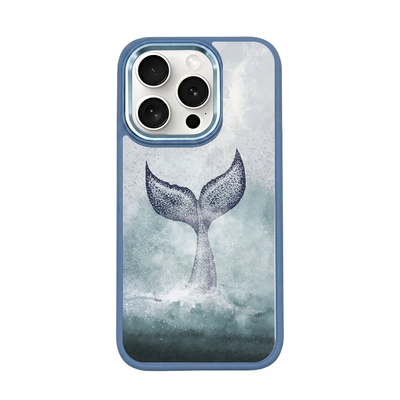 iPhone 15 pro Hülle - Delfin blau - "Dolphin" - nachhaltig