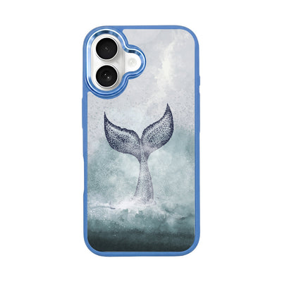 iPhone 16 Hülle - Delfin blau - "Dolphin" - nachhaltig