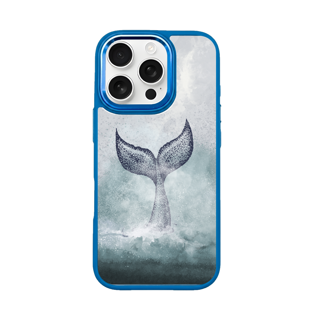 iPhone 16 pro Hülle - Delfin blau - "Dolphin" - nachhaltig