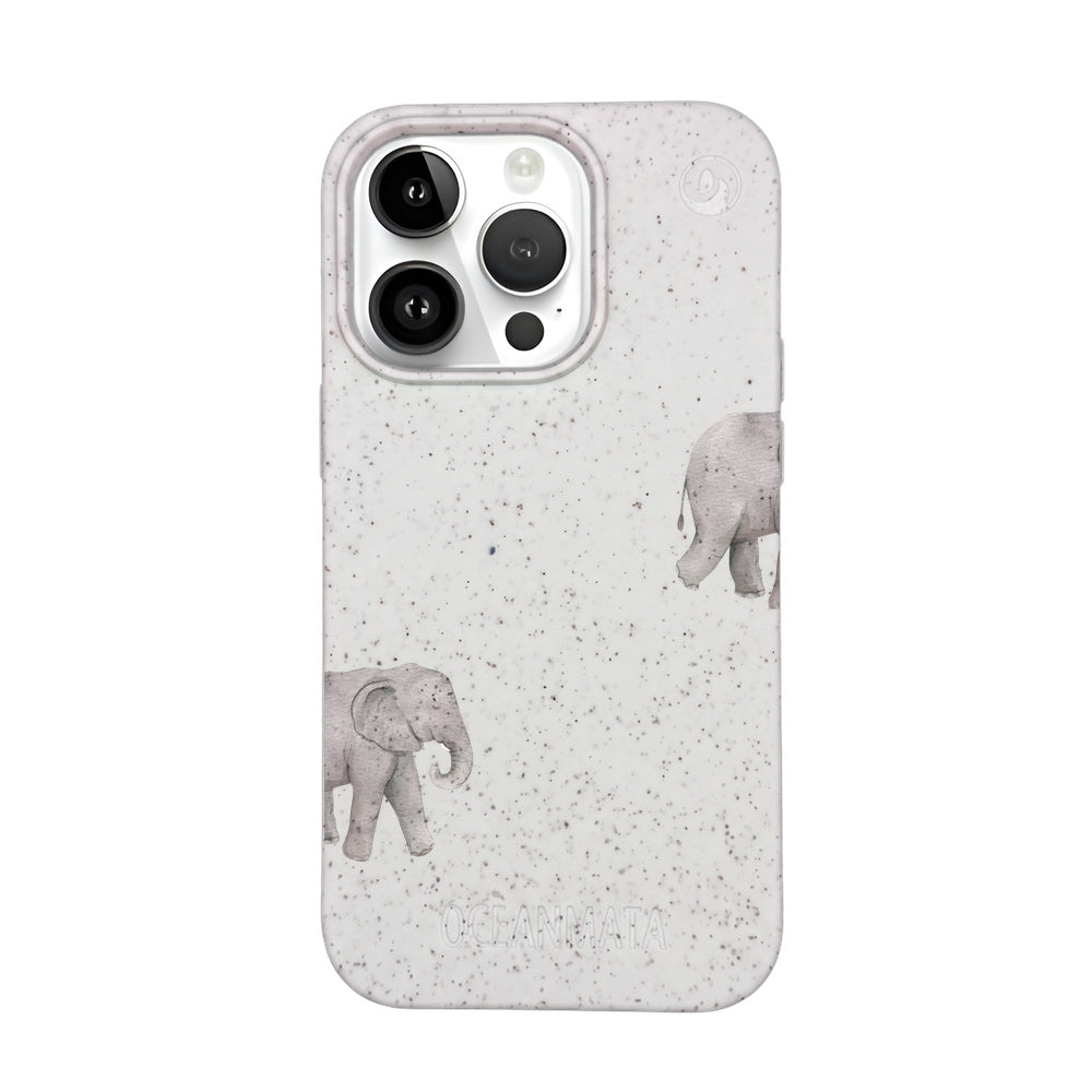 iPhone 14 Pro Max Case - Elephant White - "Ele-Fant" - Sustainable