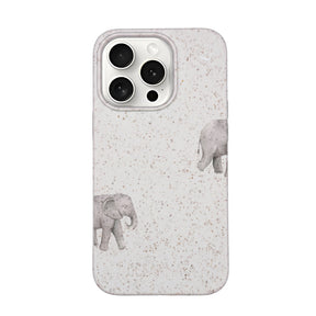 Biologisch abbaubare Handyhülle iPhone 15 pro Ele Fant — kompostierbar — Vorderseite