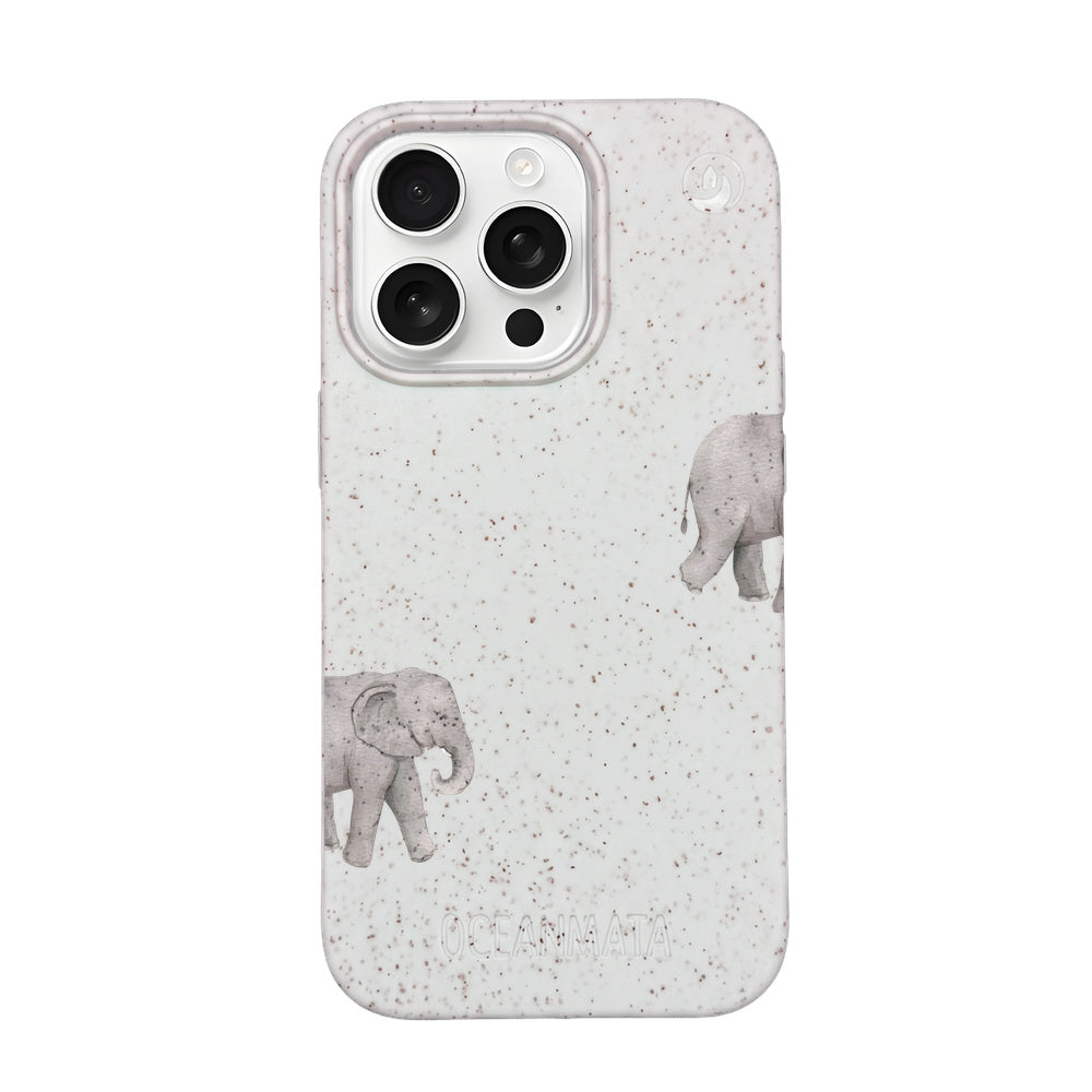 iPhone 16 Pro Case - Elephant White - "Ele-Fant" - sustainable