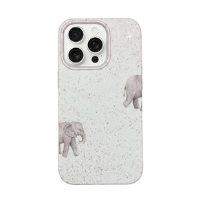 Biologisch abbaubare Handyhülle iPhone 16 pro Ele Fant — kompostierbar — Vorderseite