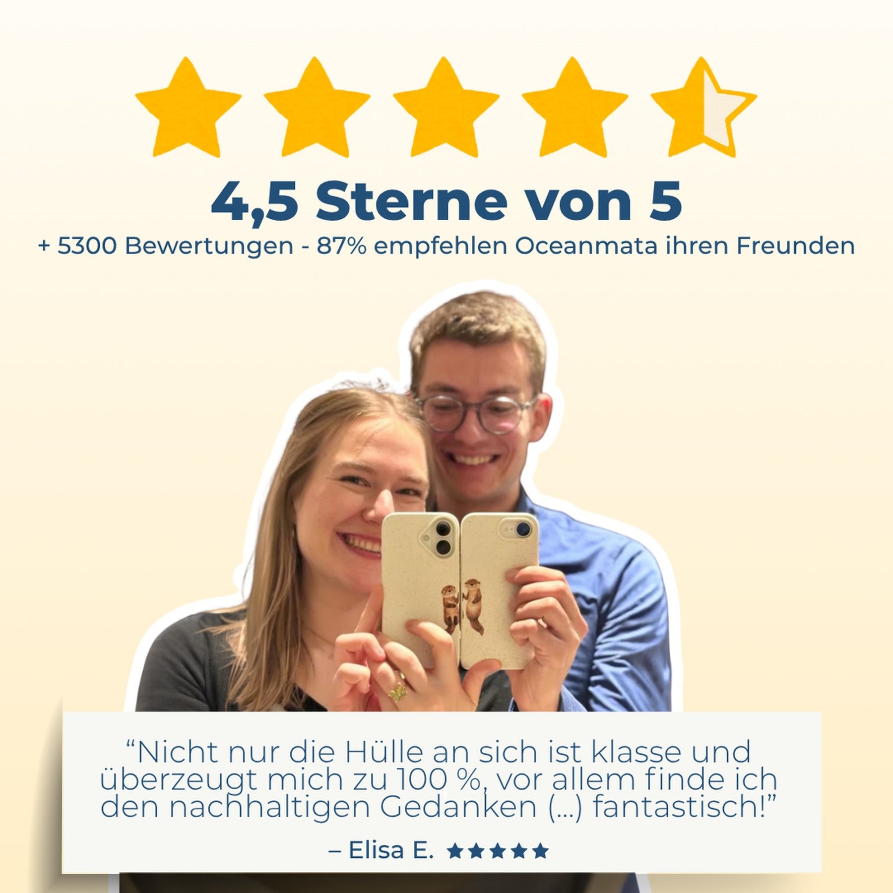 Nachhaltige Handyhülle Samsung S26 Ultra Coralblue aus Ocean Plastic — Kundenbewertungen & Sterne-Rating