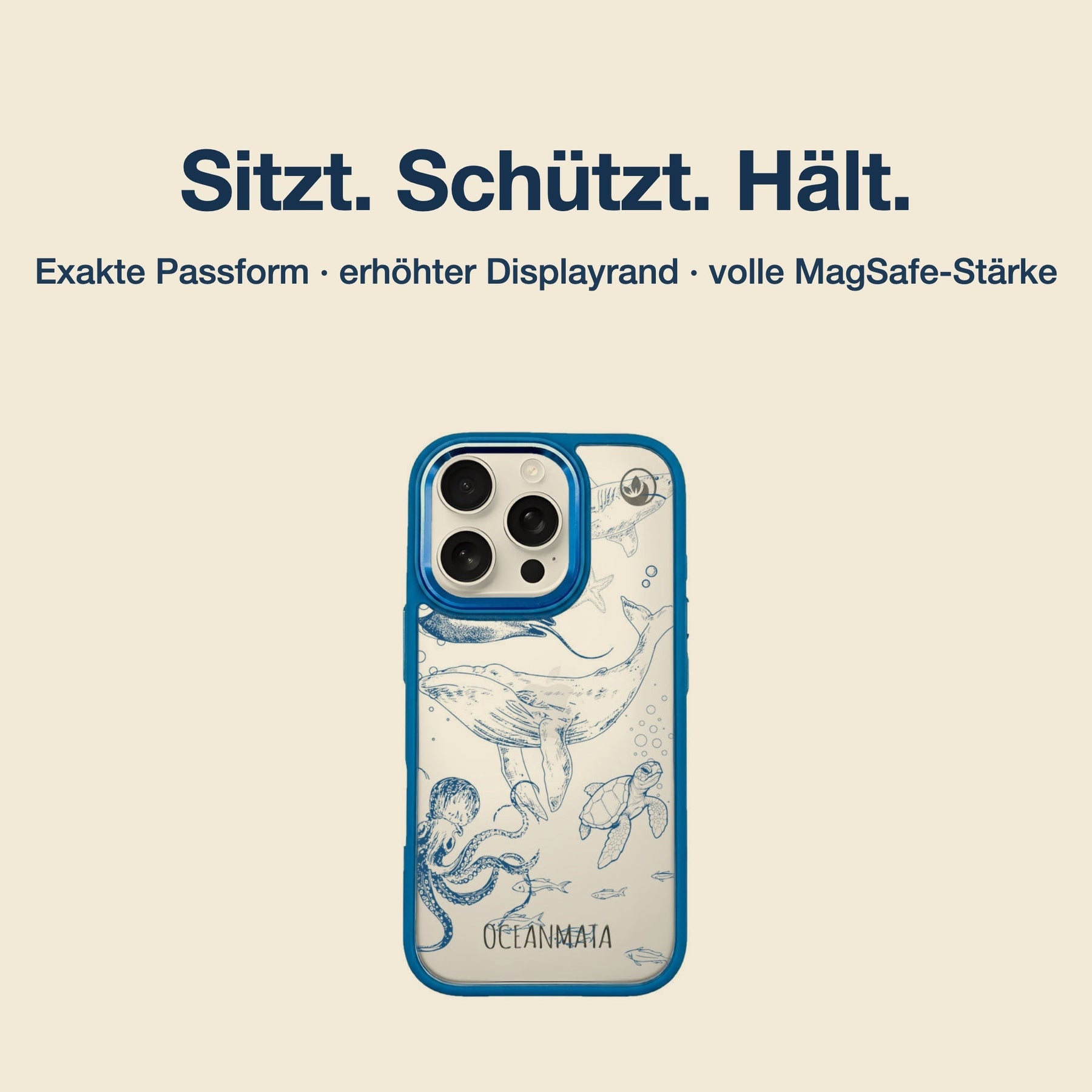 Nachhaltige Handyhülle iPhone 17 Air Forgetmenot aus Ocean Plastic — Passform & MagSafe