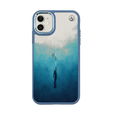 iPhone 11 Hülle - Freedive blau - "Freedive" - nachhaltig