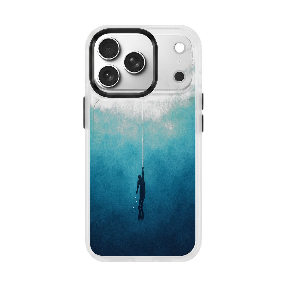 iPhone 18 Pro Max / 17 Pro Max Hülle - Freedive blau - "Freedive" - nachhaltig