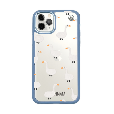 iPhone 11 pro Hülle -  gans blau - "Goose Fella" - nachhaltig