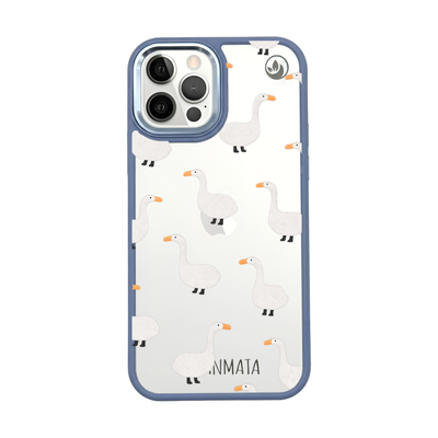 iPhone 12 pro / iPhone 12 Hülle -  gans blau - "Goose Fella" - nachhaltig