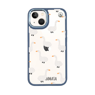 iPhone 13 Hülle -  gans blau - "Goose Fella" - nachhaltig