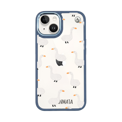 iPhone 14 Hülle -  gans blau - "Goose Fella" - nachhaltig