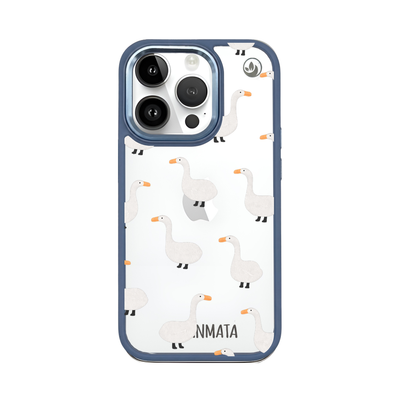 iPhone 14 pro Hülle -  gans blau - "Goose Fella" - nachhaltig
