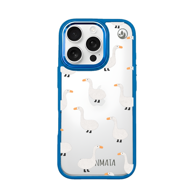 iPhone 16 pro max Hülle -  gans blau - "Goose Fella" - nachhaltig