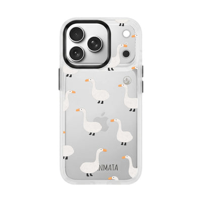 iPhone 18 Pro / 17 Pro Hülle -  gans blau - "Goose Fella" - nachhaltig