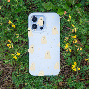 iPhone 12 pro / iPhone 12 Hülle - Geist weiß - "LittleGhost" - nachhaltig