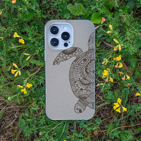 Biologisch abbaubare Handyhülle iPhone 18 Pro Max / 17 Pro Max Greenturtle — kompostierbar — Bonus